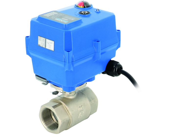 Brass ball valve 502 1/4''+TCR-02N-KT32 24V AC/DC